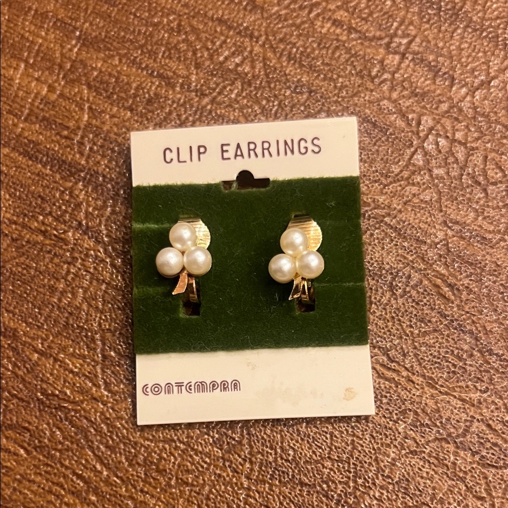 Contempra Pearl Clip Earrings